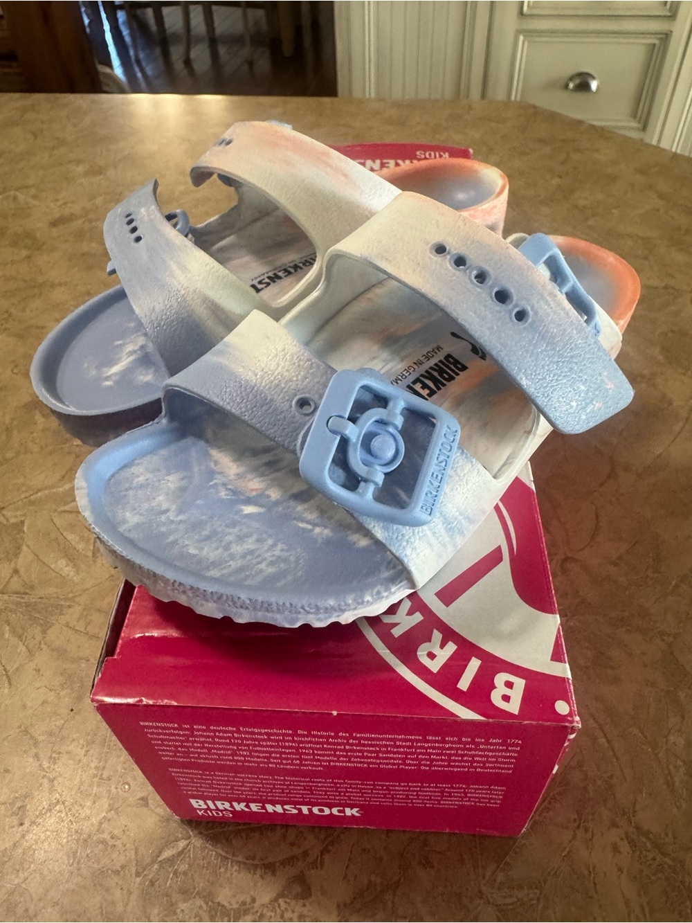 Birkenstock Kids Light Blue Gradient Sandals